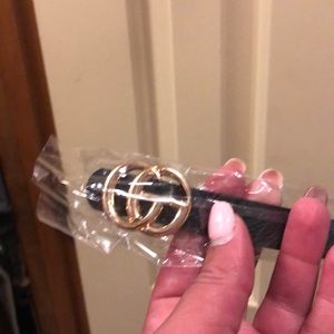 NEW in packaging black CG skinny belt